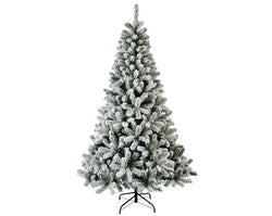 Monarch Snowy Pine Christmas Tree 300cm with realistic snowy finish, 2,047 PVC tips, metal stand – Keans Claremorris