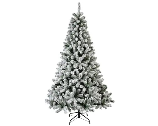 Monarch Snowy Pine Christmas Tree 300cm with realistic snowy finish, 2,047 PVC tips, metal stand – Keans Claremorris
