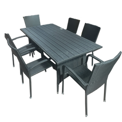 Monza 6 Seater Garden Dining Set - Table | Keans Claremorris | Garden Furniture
