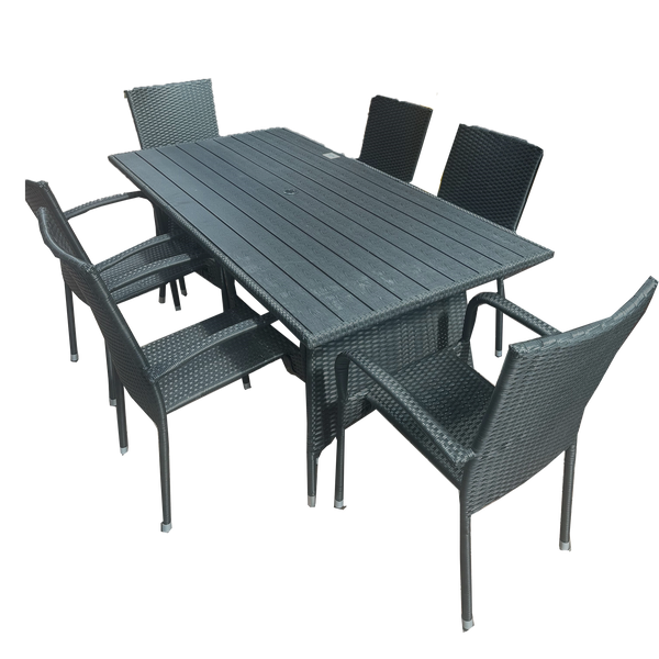 Monza 6 Seater Garden Dining Set - Table | Keans Claremorris | Garden Furniture