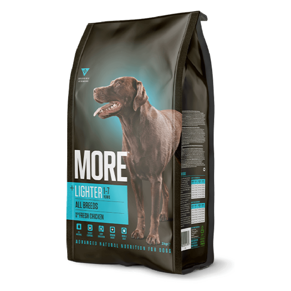 More Dog Light Chicken 2kg dog food with L-Carnitine for weight management and joint care - Keans Claremorris