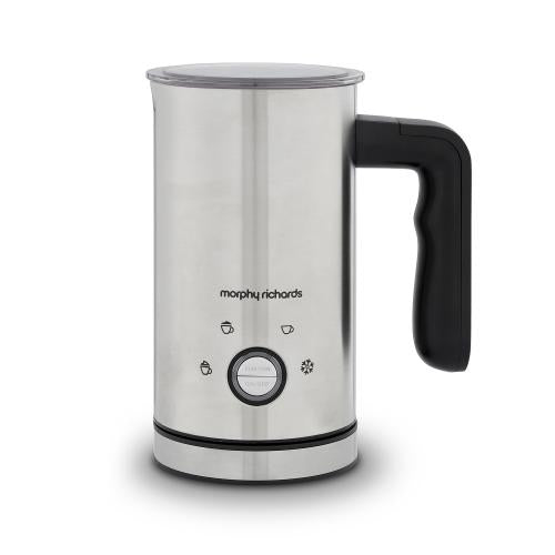 Morphy Richards Milk Frother stainless steel 360° LED indicator 4 functions auto off transparent lid Keans Claremorris