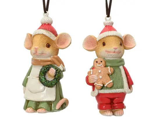 Mouse Polyresin Gingerbread-Wreath 2Ass Hanger | 703714 Keans Claremorris