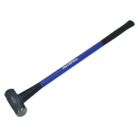 Faithfull Fibreglass Sledge Hammer with durable fibreglass handle and hardened steel head, available at Kean’s Claremorris.