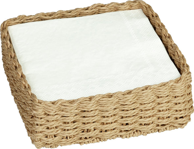 Paper Napkin Holder Nature, handwoven seagrass, eco-friendly, rustic design, fits lunch napkins – Keans Claremorris