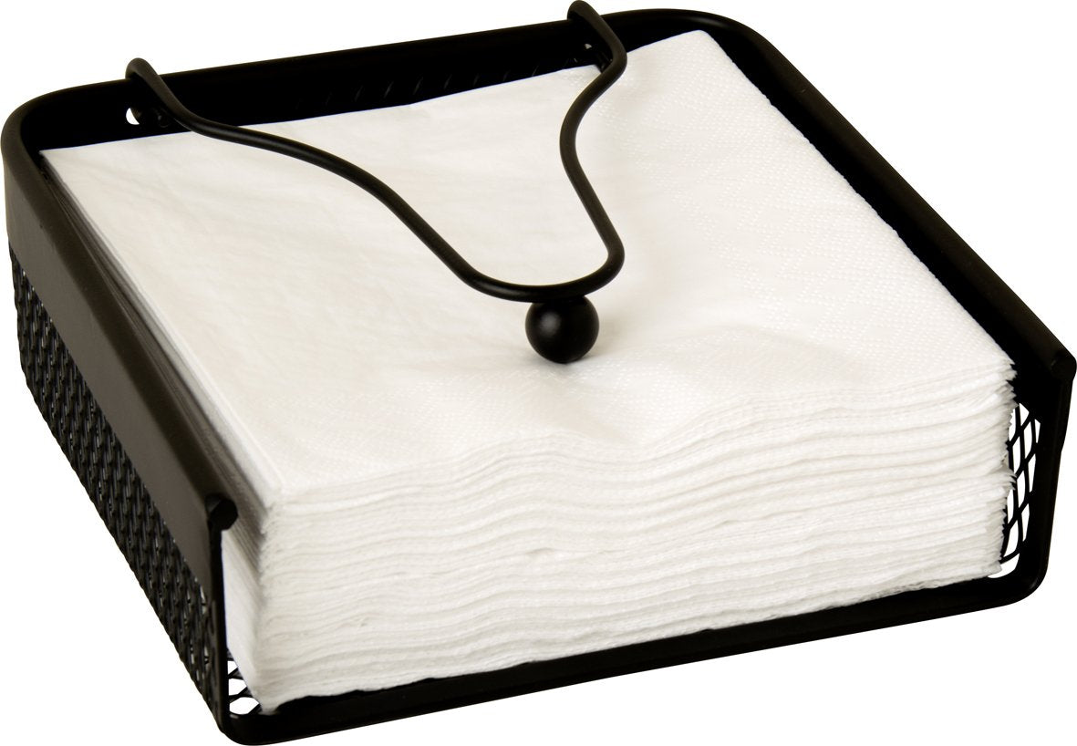 Black wire napkin holder for lunch napkins, durable iron with powder coating, modern design – Keans Claremorris