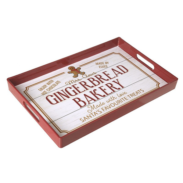 White Plastic Gingerbread Bakery Tray  40 × 26cm