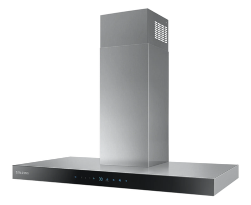 Samsung 90cm T-type Wall Mounted Cooker Hood in Stainless Steel & Black Glass with Auto Connectivity, LED, 722 m³/hr –