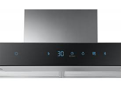 Samsung 90cm T-type Wall Mounted Hood with Stainless Steel and Black Glass - Keans Claremorris