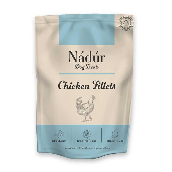 Nadur Dog Treats Chicken Jerky, 80% chicken, high protein, natural ingredients, no artificial additives, 100g, Keans