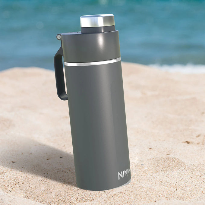 Ninja Thirsti 530ml Grey Insulated Travel Bottle DW1801EUUKGY - Keeps Drinks Hot or Cold | Keans Claremorris