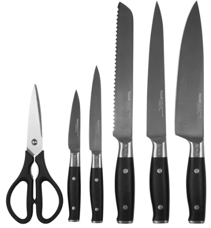 Ninja Foodi StaySharp 6-piece knife block with integrated sharpener, kitchen cutlery set - Keans Claremorris