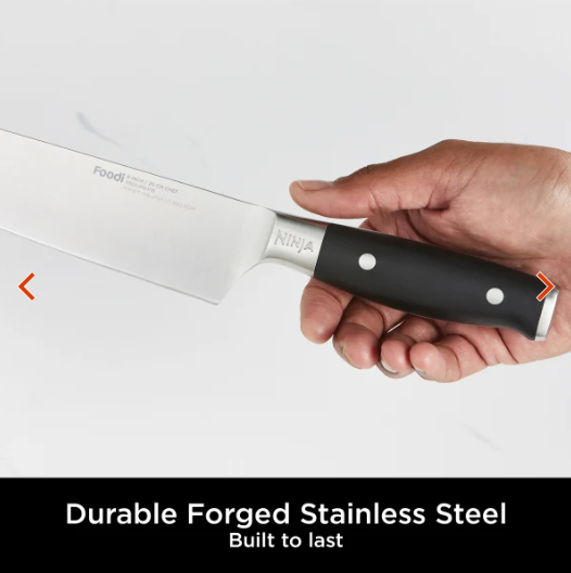 Ninja Foodi StaySharp 6-piece knife block with integrated sharpener, durable kitchen cutlery set - Keans Claremorris