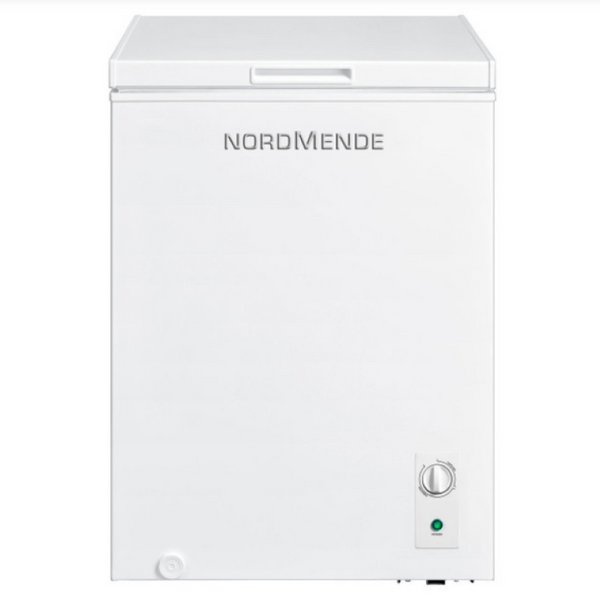 Nordmende 99L White Chest Freezer CF992WH with adjustable thermostat, removable basket, water drain plug – Keans Claremorris
