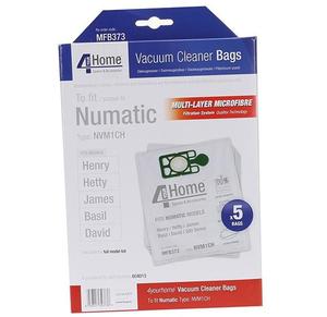 Numatic Henry Dust Bags 5-Pack, durable 5-layer microfibre filtration, fits Henry, Hetty, James, Basil, David – Kean’s