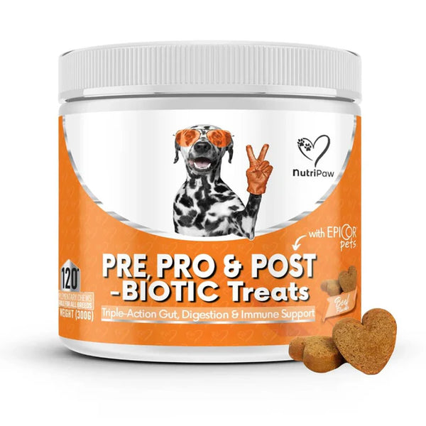 Nutri Paw Pro & Postbiotic Triple-Biotic Treats for Dogs – 120 Soft Chews Keans Claremorris