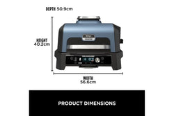 Ninja Woodfire Pro Connect XL Electric BBQ Grill & Smoker in Blue/Black, OG901UK, available at Keans Claremorris