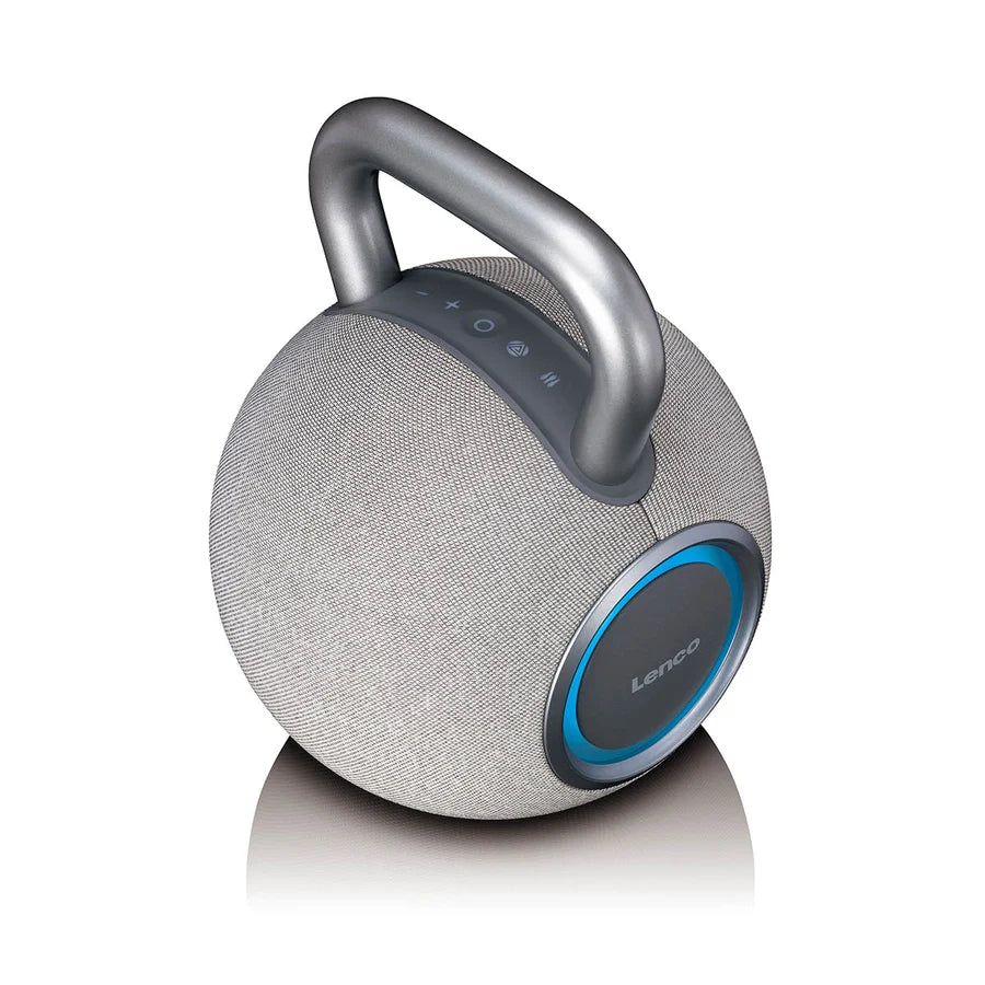 LENCO 360° Bluetooth speaker with Auracast - Grey | ORBITA-360GY - Image 2