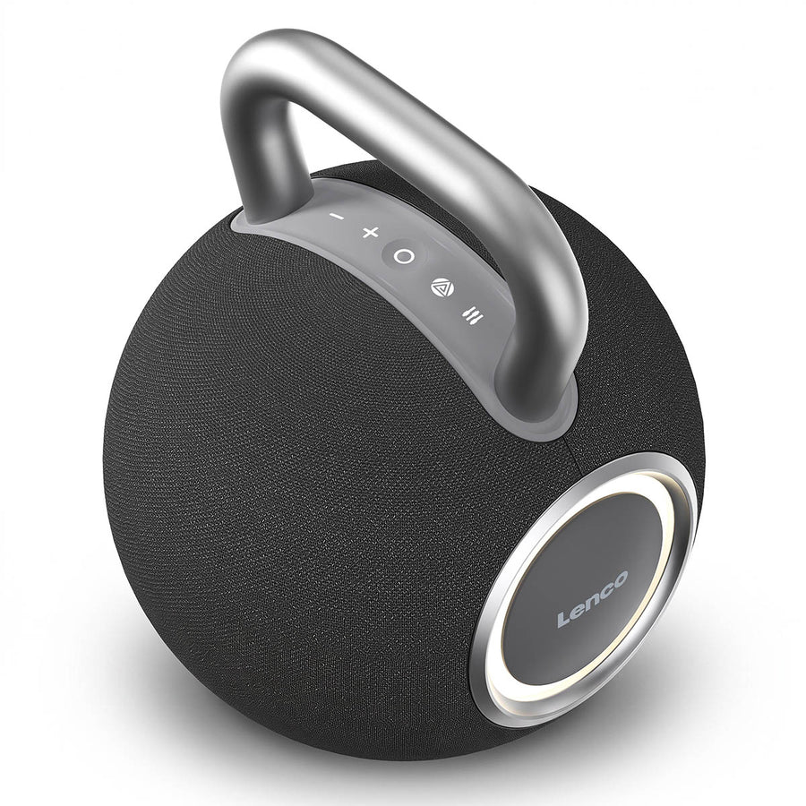 LENCO 360° Bluetooth speaker with Auracast - Black | ORBITA-360BK - Image 2