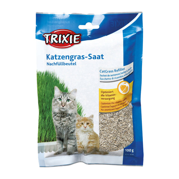 Organic Cat Grass Refill 100g, vitamin-rich grow-your-own seeds for kittens, natural digestive aid – Keans Claremorris