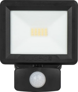 Luceco Essence 10W PIR Floodlight D2D Override 1m Cable Black