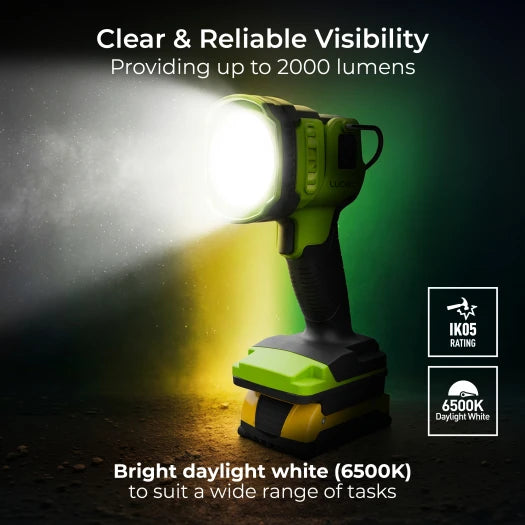 18V Battery LED Inspection Spot Light with Adaptors | LILSPV200G65-01 - Image 6