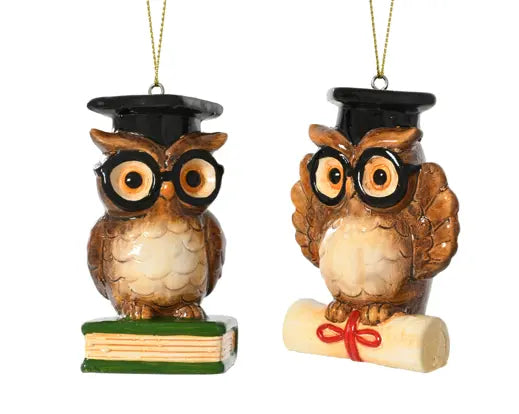 Owl Terracotta Book 2Ass Brown L.5cm x W.5cm x H.9cm Keans Claremorris