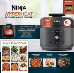 Ninja Hyper Heat 9 in 1 Pressure and Rice Cooker| PC201UK