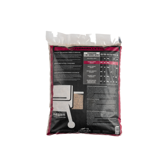 Traeger Cherry Wood Pellets 9kg bag for smoking and grilling - Keans Claremorris