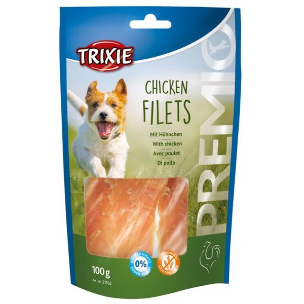 Premio Dog Treat Chicken Fillets 100g, 85% meat, protein-rich, no added sugar, wheat-free, resealable bag – Keans Claremorris