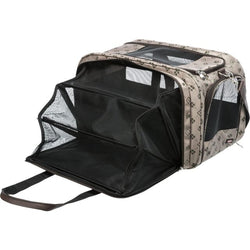 Beige Maxima Pet Carrier Bag for small pets, durable and stylish, available at Keans Claremorris.