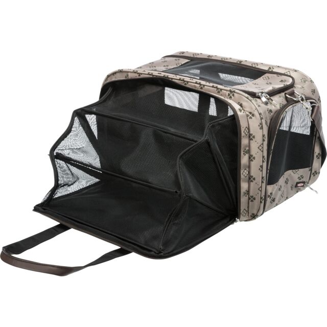 Beige Maxima Pet Carrier Bag for small pets, durable and stylish, available at Keans Claremorris.