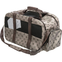 Beige Maxima pet carrier bag with expandable space, padded base, mesh ventilation, shoulder strap, for pets up to 8kg –