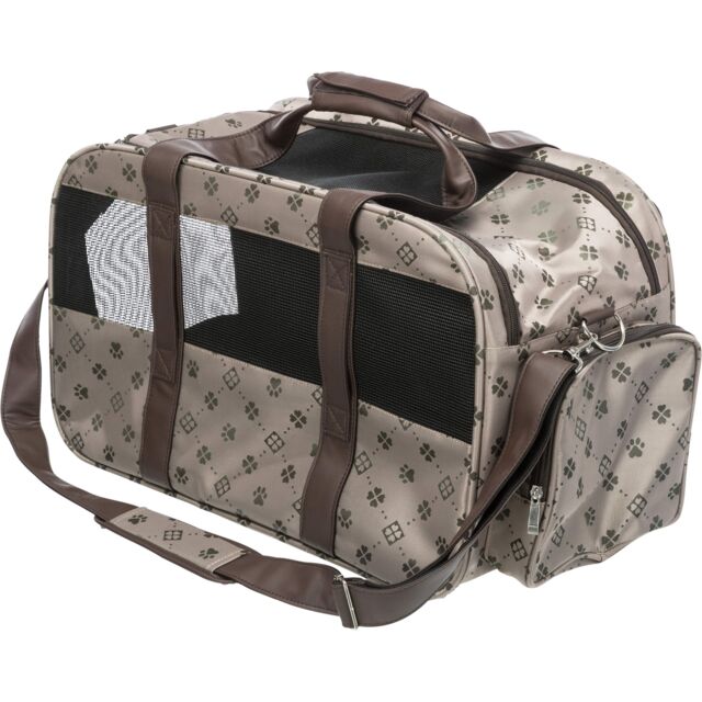 Beige Maxima pet carrier bag with expandable space, padded base, mesh ventilation, shoulder strap, for pets up to 8kg –