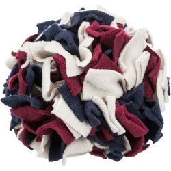 Dog Activity Sniffing Ball with tassels for slow feeding and play, 15cm polyester toy by Keans Claremorris