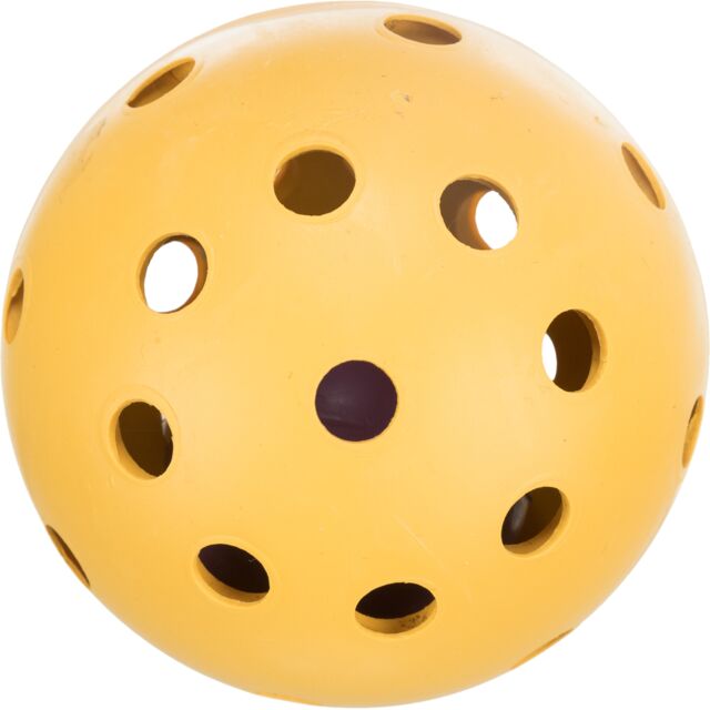 Ball with Holes 7cm for blind dogs, natural rubber toy with bell, sensory play by Keans Claremorris