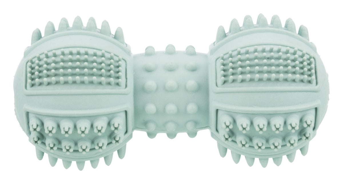 Junior Rubber Dumbbell chew toy for puppies, natural rubber, gum massage, dental hygiene, 10cm – Keans Claremorris