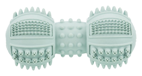 Junior Rubber Dumbbell chew toy for puppies, natural rubber, gum massage, dental hygiene, 10cm – Keans Claremorris