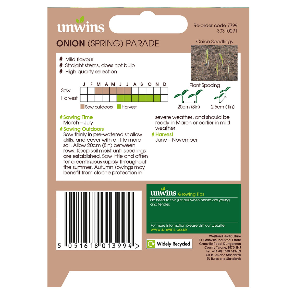 Spring Onion Parade Seeds for home gardening, fresh and easy to grow - available at Keans Claremorris