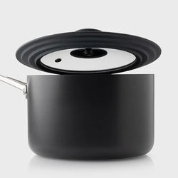 Silicone and Glass Universal Pan Lid 16/18/20cm Black