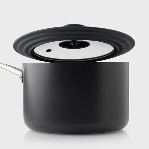 Silicone and Glass Universal Pan Lid 16/18/20cm Black - Image 2