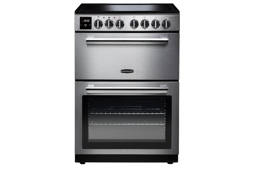Rangemaster Professional+ 60cm stainless steel induction cooker with 4 burners, double oven, slow cook - Keans Claremorris