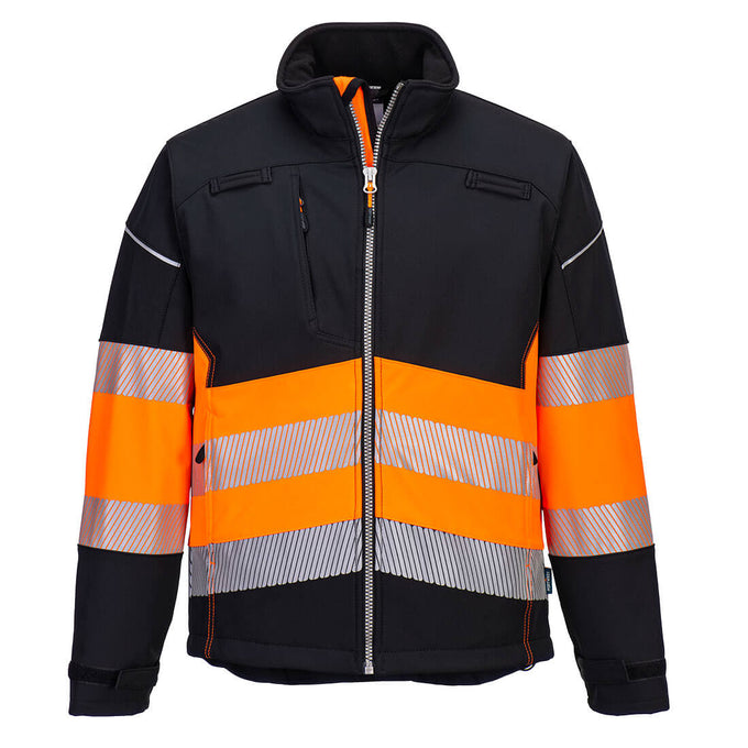 Portwest Softshell Jacket - Black/Orange - Image 1