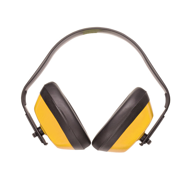 Classic yellow ear muffs, lightweight, adjustable, metal-free, CE certified for all-day comfort - Keans Claremorris