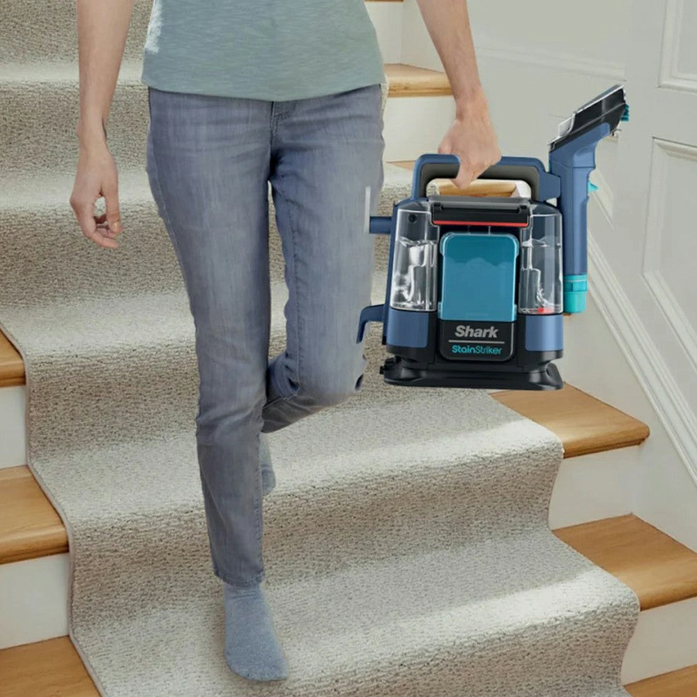 Shark Portable StainStriker Spot Cleaner PX200UK Nordic Blue Non-Metal, compact stain remover – Keans Claremorris