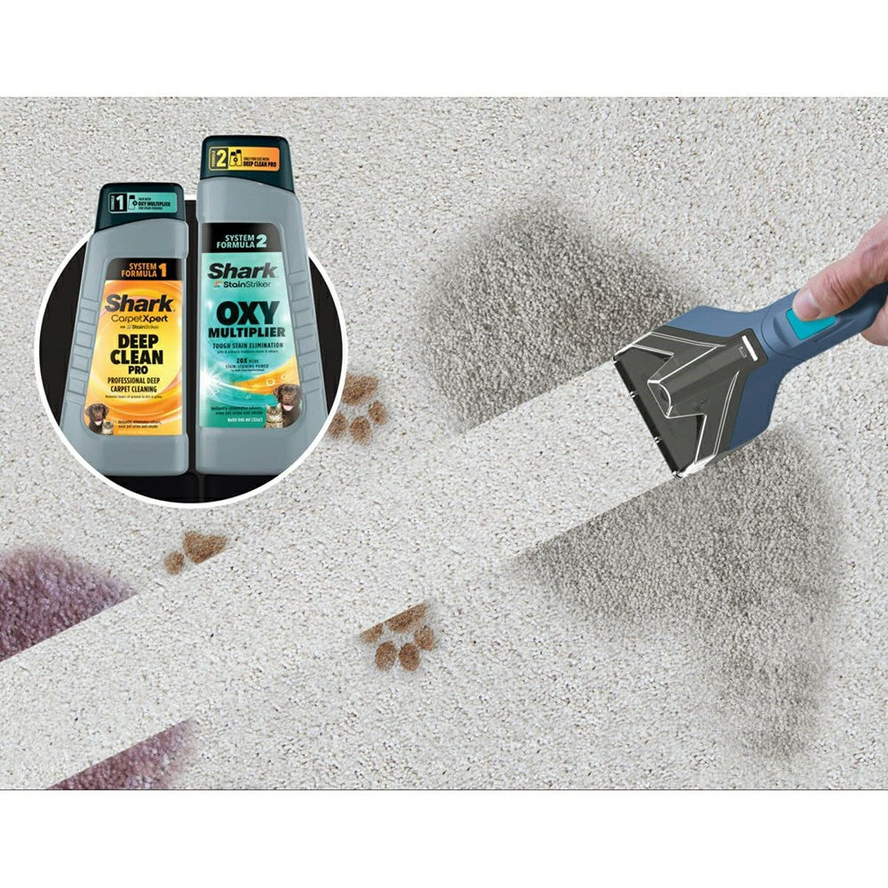Shark Portable StainStriker Spot Cleaner PX200UK in Nordic Blue, compact stain remover – available at Keans Claremorris