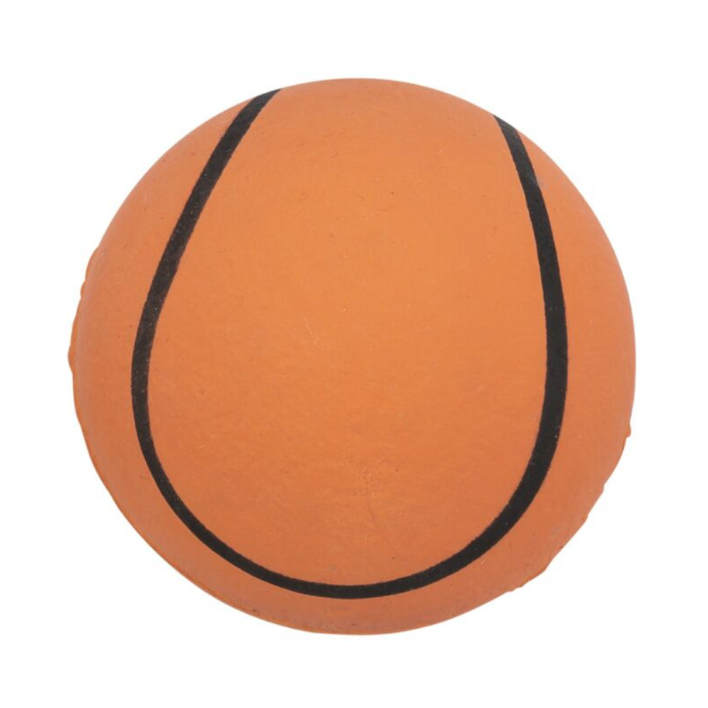 Orange 6cm foam rubber ball, floatable dog toy for active play, silent bounce, from Keans Claremorris.