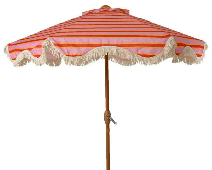 Parasol Outdoor Stripe with Fringe 180cm Keans Claremorris