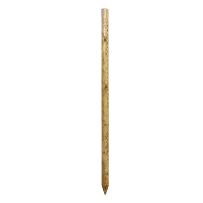 Peeled Green Post 5.5' Medium Round Stake 3"- 4" Keans Claremorris