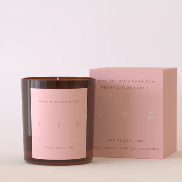 Peony & Blush Suede Candle F.Y.G Keans Claremorris
